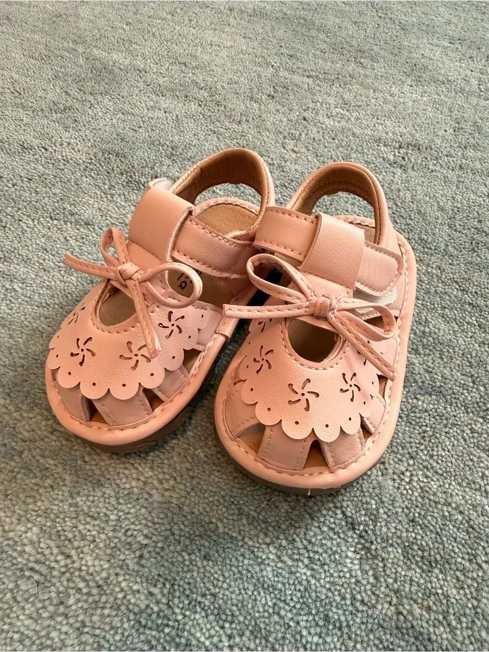 NWOT Toddler Pink Floral Cutout Sandals